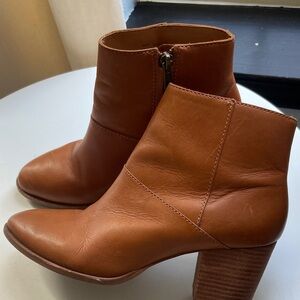 Madewell Tan Leather Ankle Booties